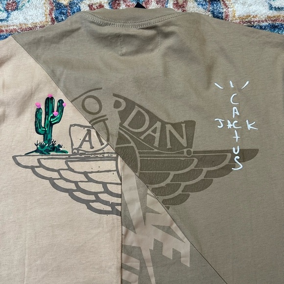 Air Jordan Cactus Jack Travis Scott Split T-shirt Medium - Picture 6 of 6